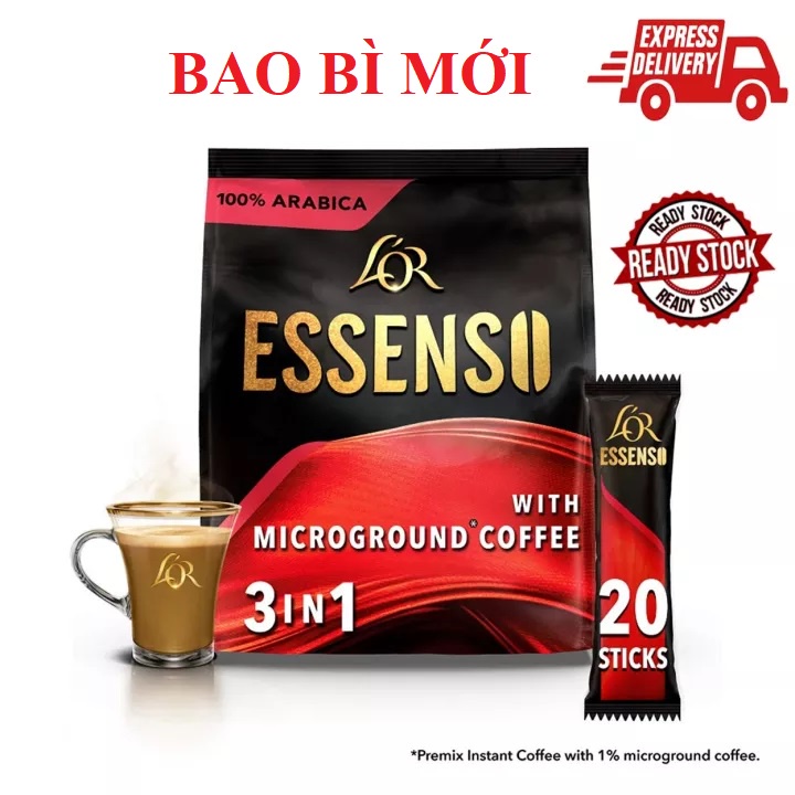 Cà phê hòa tan 3 in 1 Super Essenso Microground Coffee 3 in 1 Coffee Beans 20 x 25g (500g)