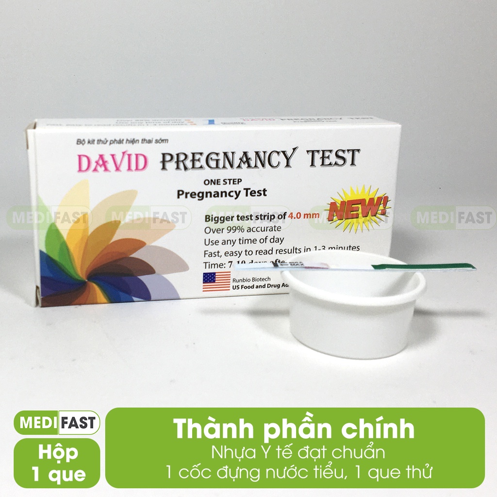 Que thử thai David Pregnancy Test phát hiện thai sớm - Che tên sản phẩm