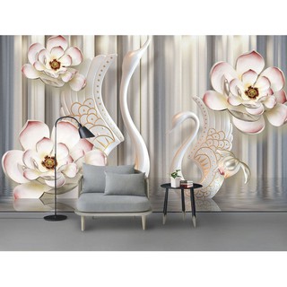 [hot amazon] Tranh dán tường 3D bông hoa