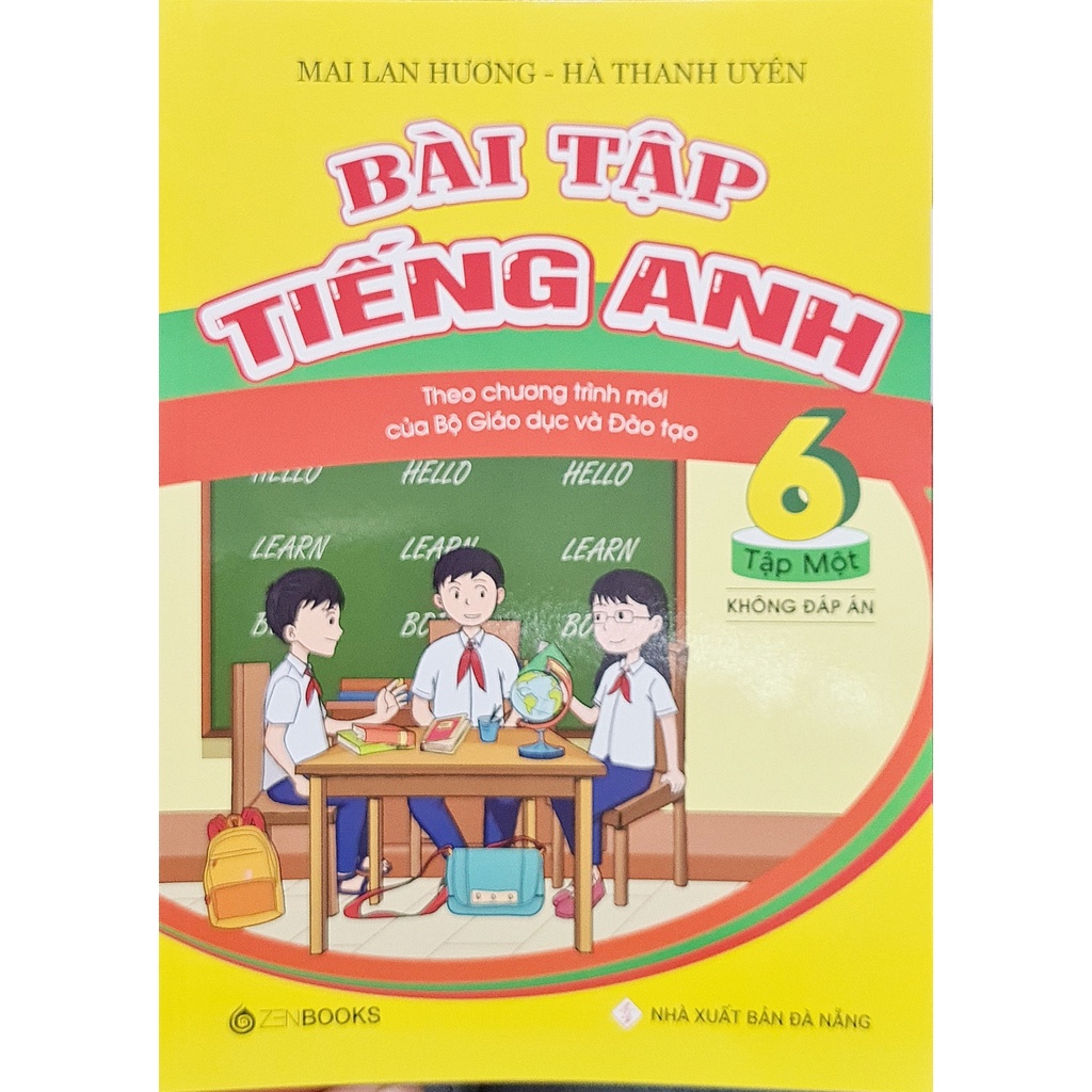 Sách - Combo Bài tập tiếng anh lớp 6 tập 1 + tập 2 theo chương trình mới của bộ giáo dục và đào tạo ( không đáp án )