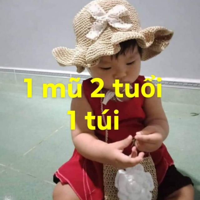 9 mũ bé. 2 mũ mẹ. 2 túi