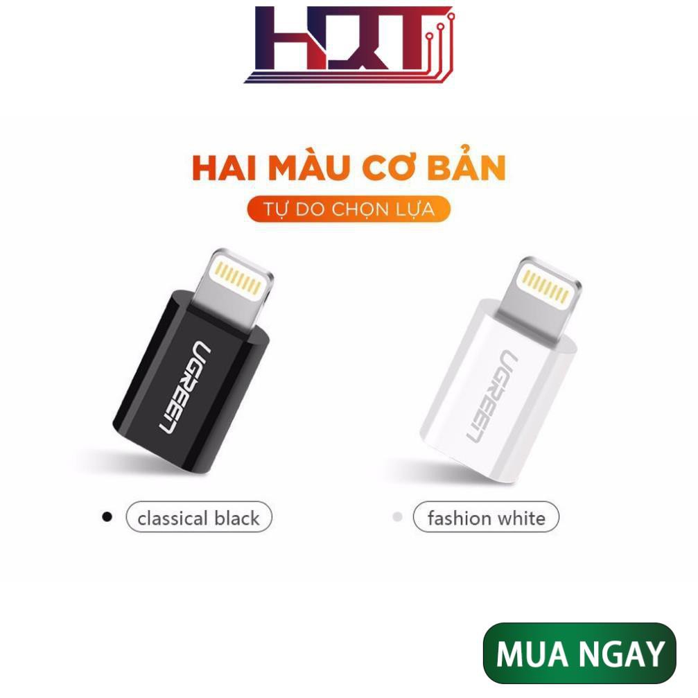 Đầu chuyển đổi UGREEN US258 Micro USB sang Lightning có chứng chỉ MFI