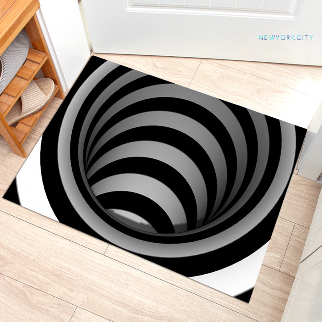 Thảm lót cửa chùi chân Polyester 3D Thấm Hút Tốt Chống Trượt Cho Phòng Ngủ