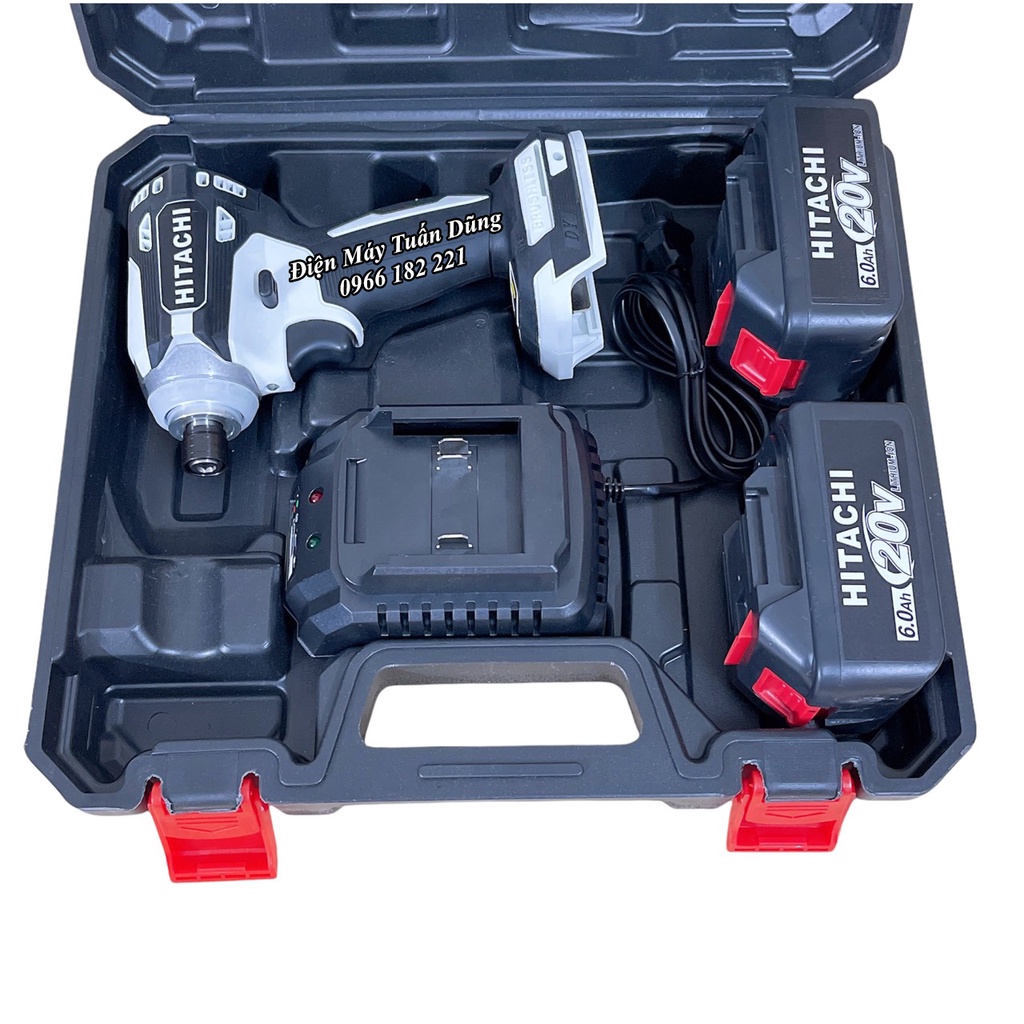 Máy chuyên vít tôn chạy pin Thương hiệu Hitachi Kèm 02 Pin 20V Hàng cao cấp