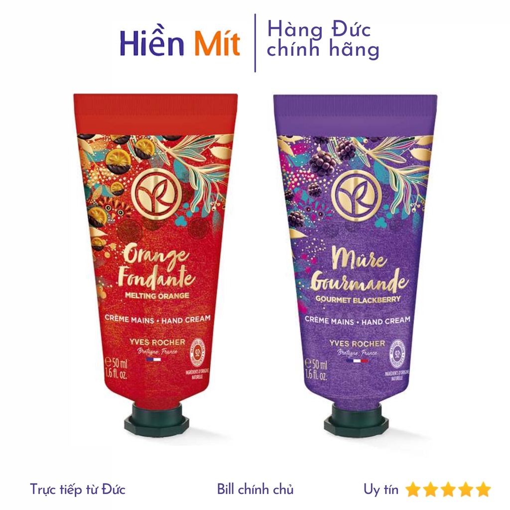 Kem dưỡng tay Yves Rocher Pháp làm mềm da hương thơm nước hoa trái cây Sale 50ml phiên bản giới hạn limited