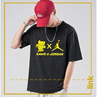Áo thun KAWS JORDAN độc lạ chất tay lỡ ( Đen, Trắng )