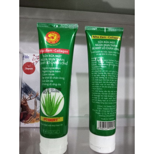 sửa rửa mặt nha đam collagen
