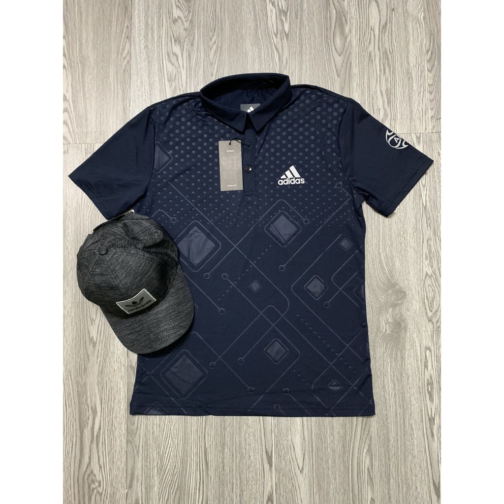 Áo phông nam, Áo thun nam cổ bẻ, ép vân chìm co giãn 4 chiều cao cấp ADI ( ảnh thật ) | BigBuy360 - bigbuy360.vn