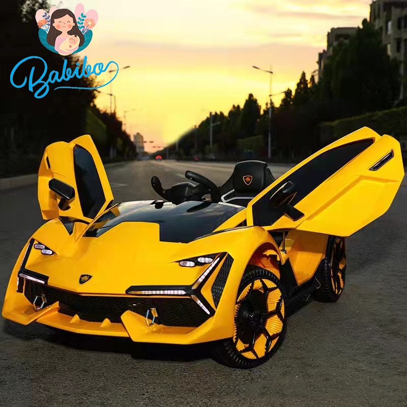 Xe điện cho bé, Xe điện siêu sang mẫu Lamboghini cho bé có điều khiển từ xa Nel 603