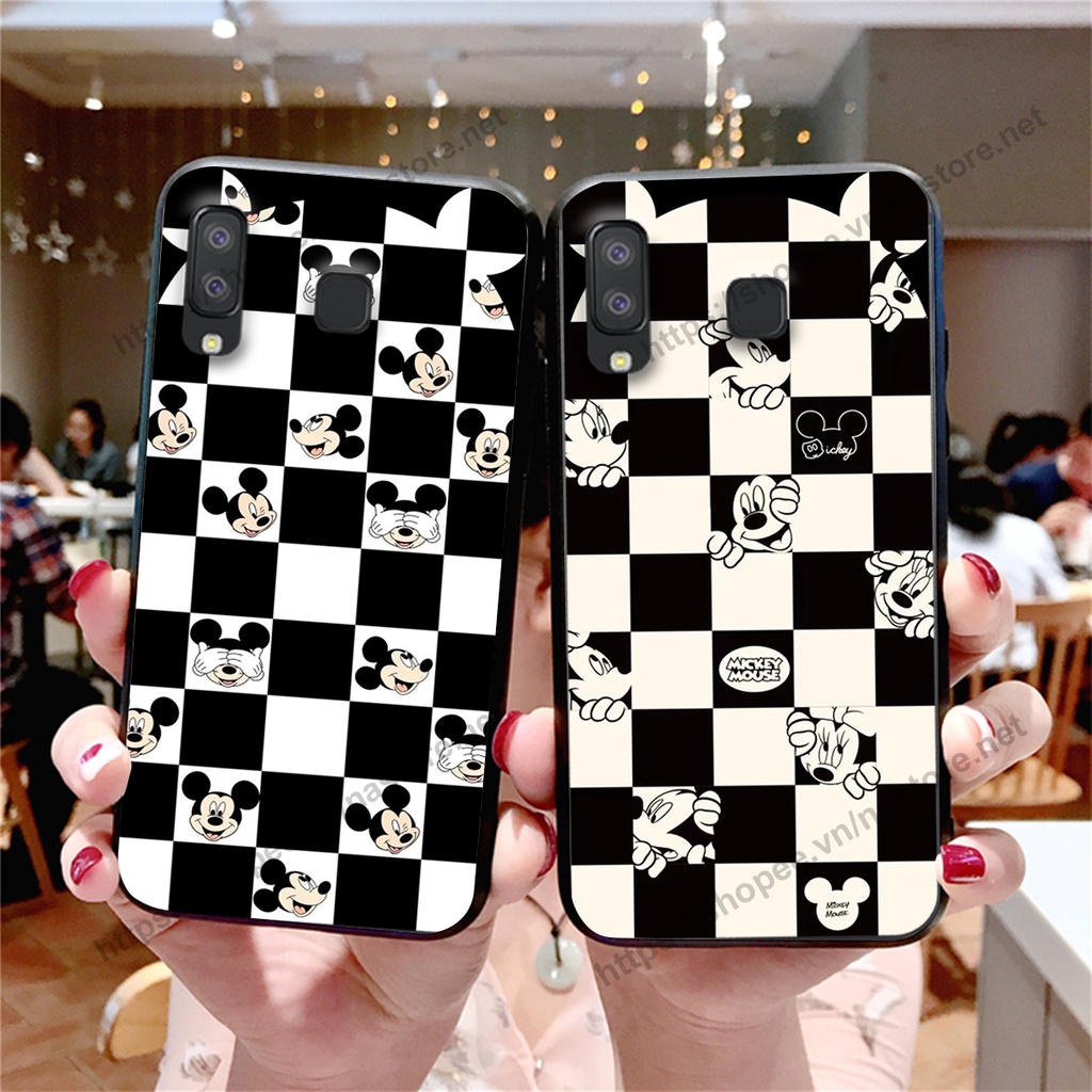 Ốp lưng Samsung A8 STAR / Samsung A9 Star trái tim họa tiết caro, mikey họa tiết beabrick kaws cute