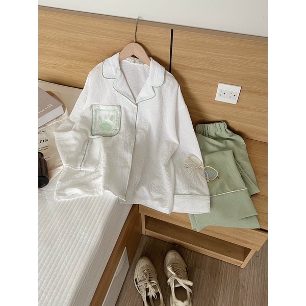 Bộ quần áo mặc nhà dài tay thu đông