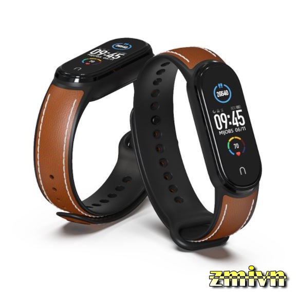 Dây đeo da bò Xiaomi Miband 5 Miband 6 chính hãng MIJOBS