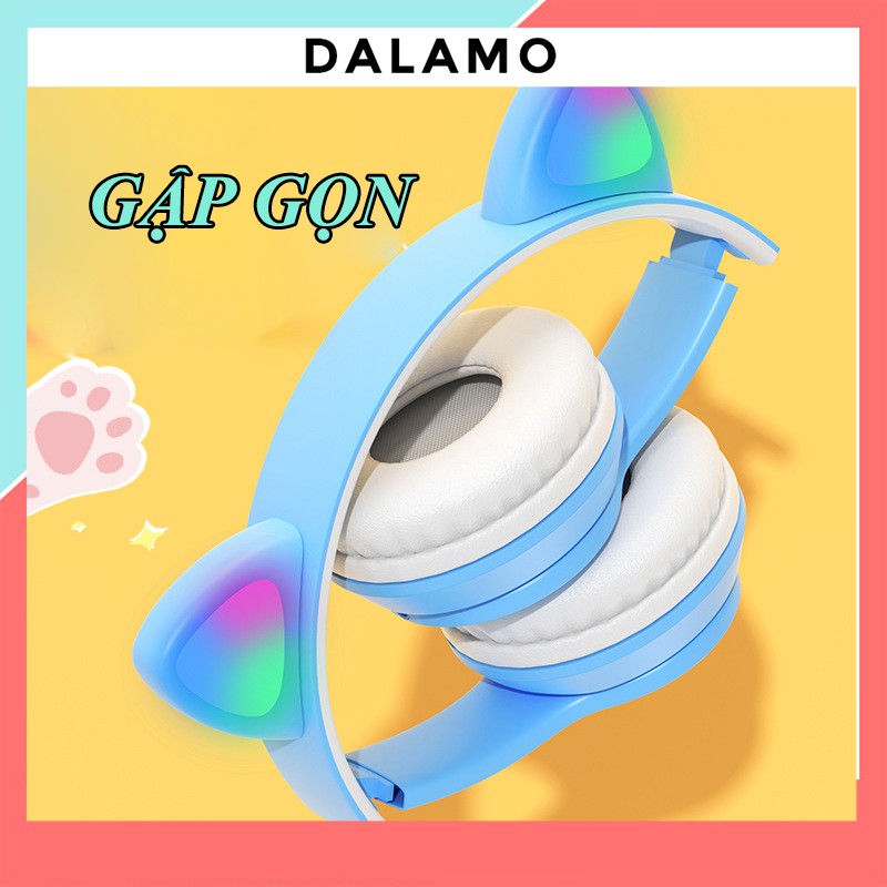 Tai Nghe Bluetooth Chụp tai có Mic ST71 Headphone không dây Dễ Thương tai mèo nghe nhạc, chơi game, cho bà bầu DALAMO | BigBuy360 - bigbuy360.vn