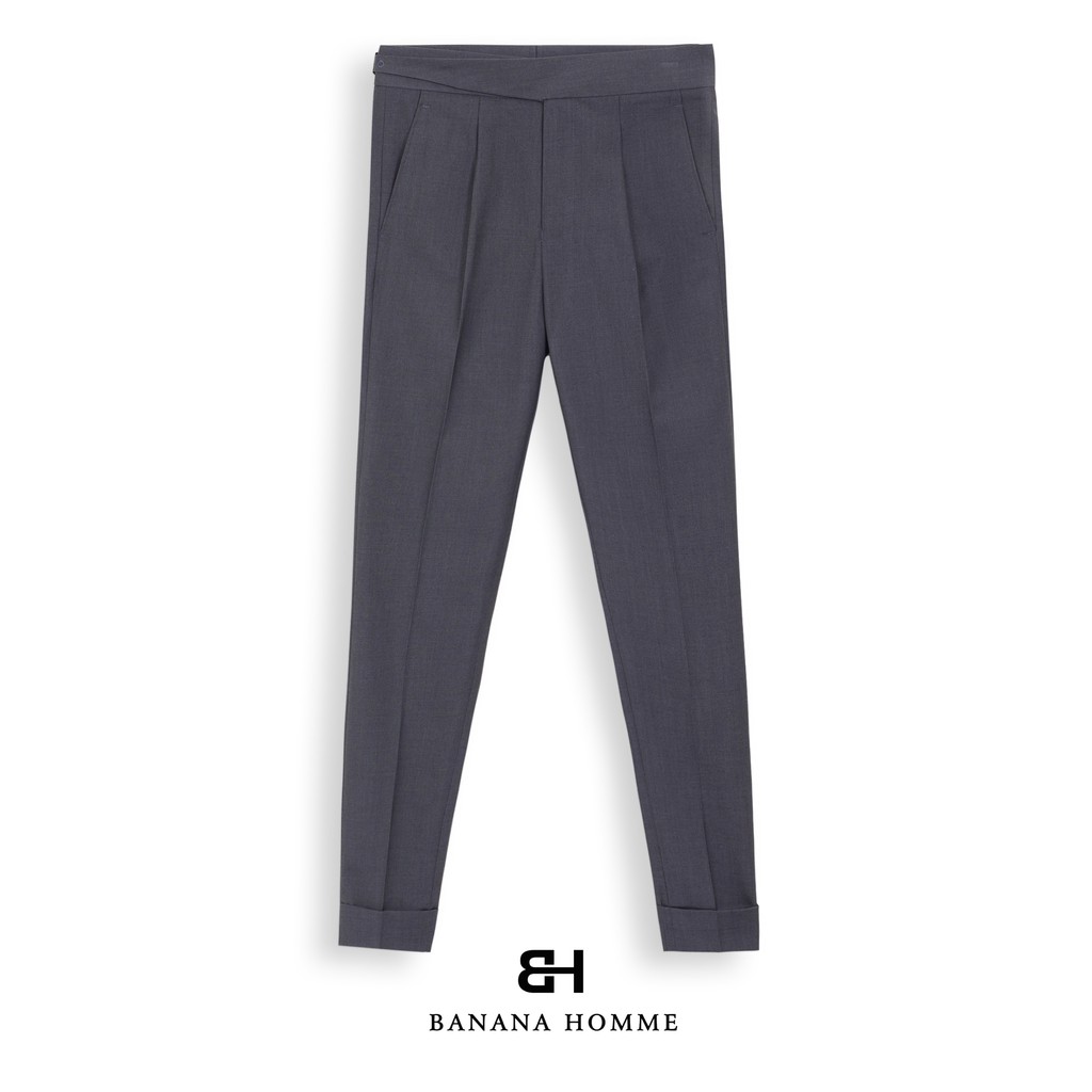 Quần Âu Nam Sidetab BANANA HOMME Cao Cấp, Cạp Cao, Phong Cách Ý 2021