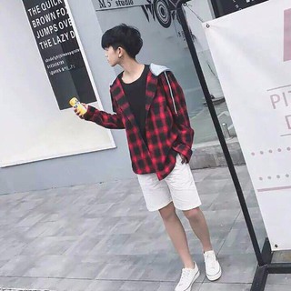Ao somi unisex sọc ca rô fom rông cao cấp r3000
