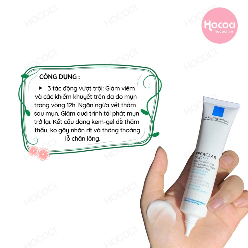 ✅[CHÍNH HÃNG] Kem Dưỡng La Roche Posay Effaclar Duo+ Giúp Giảm Mụn , Ngừa Thâm