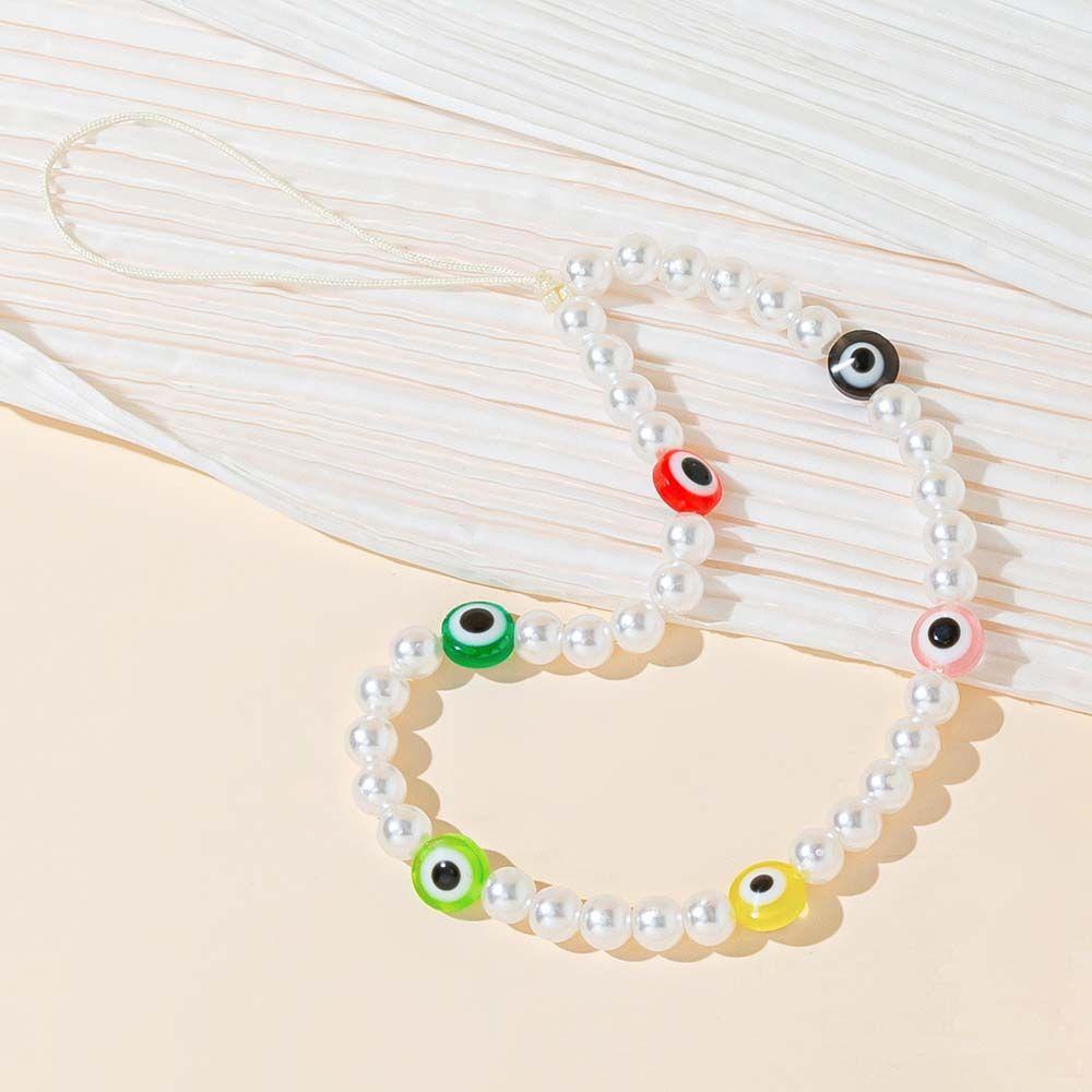 Dây Đeo Điện Thoại Xâu Hạt Acrylic Chống Thất Lạc Hình Trái Tim Hoạt Hình Dễ Thương