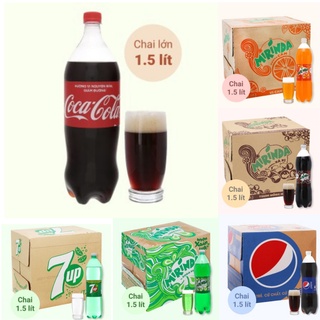 [Giao liền] 2 chai nước ngọt Pepsi/ Coca-Cola/ 7Up/ Mirinda hương xá xị 1.5 lít (được chọn ngẫu nhiên 2 chai)