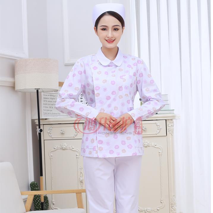 ◈◐J۩▼๑ Bộ Đồ Y Tá Dài Tay Xẻ Tà Họa Tiết Hoa Thời Trang Cho Mẹ Và Bé