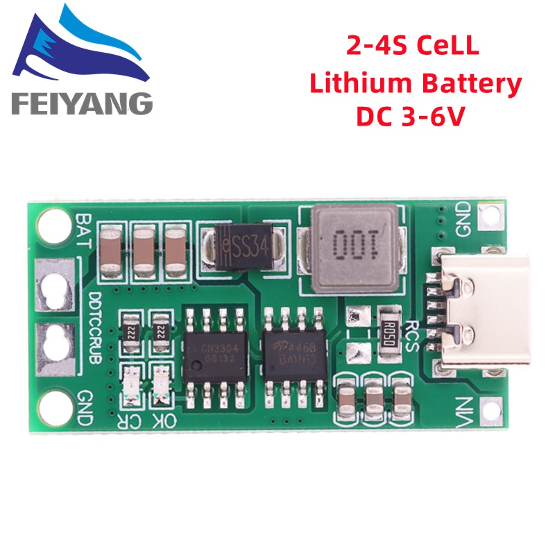 Bộ Sạc Tăng Áp 2S 3S 4S Type-C Sang 8.4V 12.6V 16.8V 7.4V 11.1V 14.8V 18650 Lithium