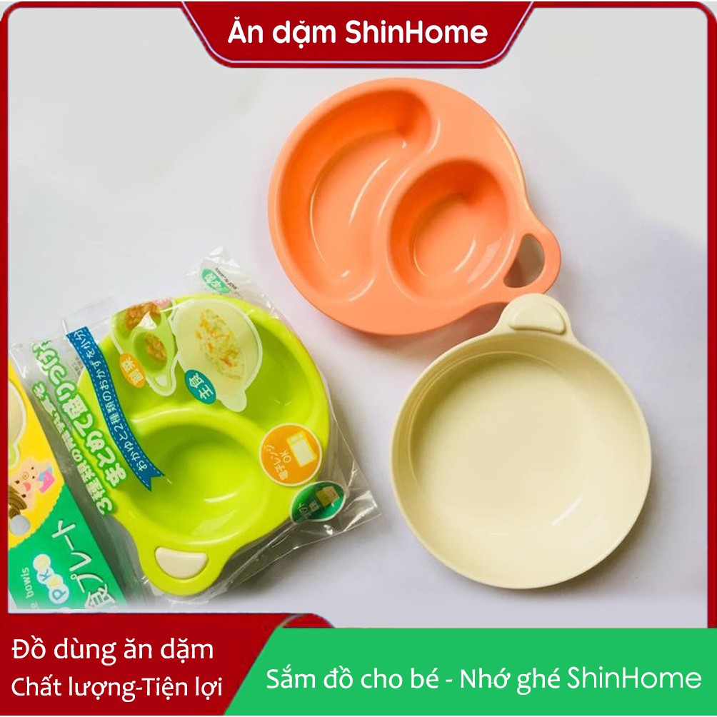 Set 2 bát ăn dặm chia ngăn Inomata - Nhật