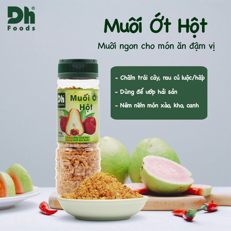 Muối Ớt Hột - Muối Chấm Tự Nhiên DH Foods Hũ 110G