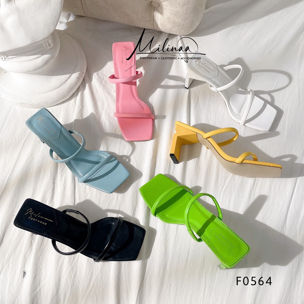 GIÀY CAO GÓT NỮ GÓT SỐ 4 QUAI MÃNH NGANG DA MỀM HAI PHONG CÁCH SỬ DỤNG F0564