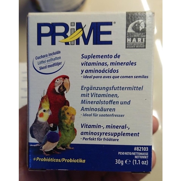 Vitamin PRIME dành cho chim,vẹt hũ 20gr và nguyên seal 30gr