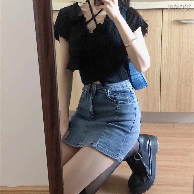 Chân Váy Denim Chữ A Lưng Cao Xẻ Tà Thời Trang 2020 Cho Nữ | BigBuy360 - bigbuy360.vn