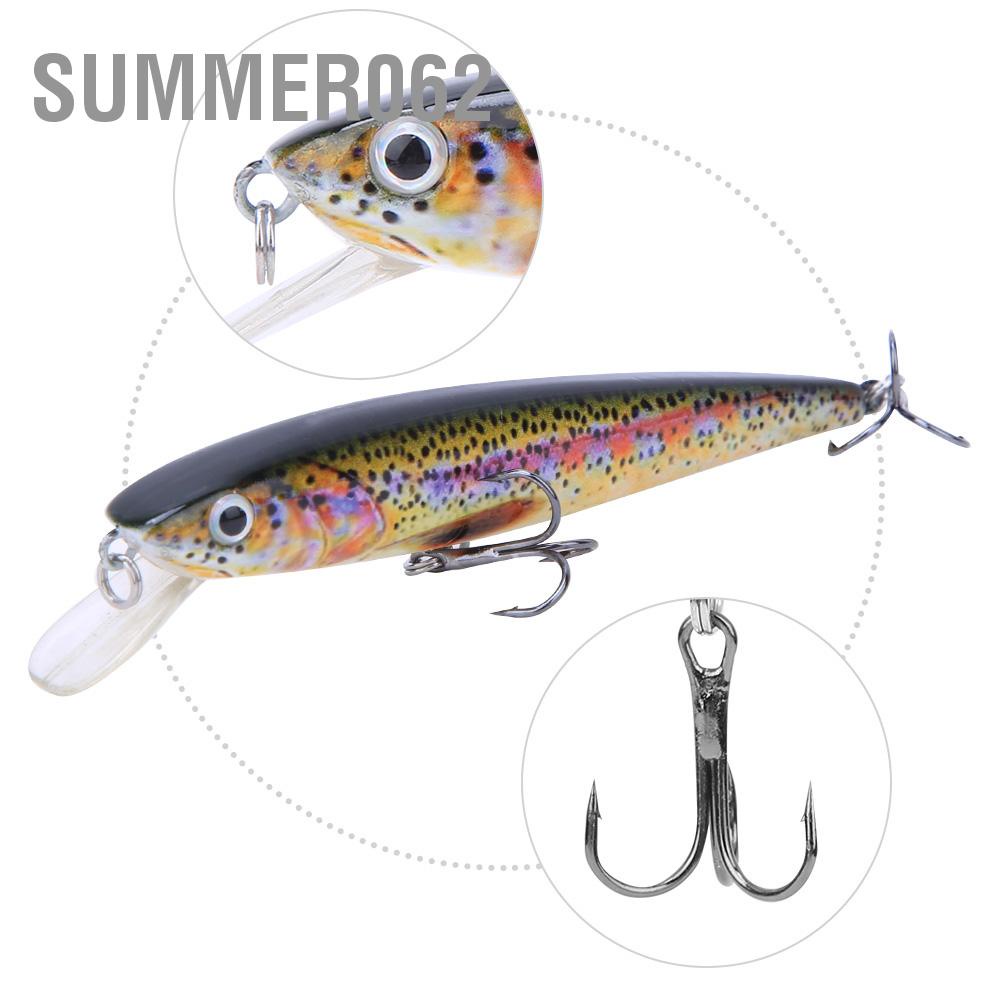 Mồi câu cá nhân tạo bằng nhựa cứng mắt 3D giống thật 11cm