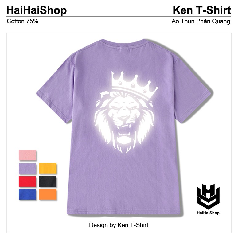 Áo Thun Phản Quang LionKing Cotton 75% Form Rộng Unisex Nam Nữ Đẹp Ken T-Shirt