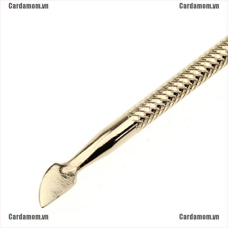 {carda} Gold Color Nail Art Stainless Steel Cuticle Pusher Remover Trimmer Manicure{LJ}