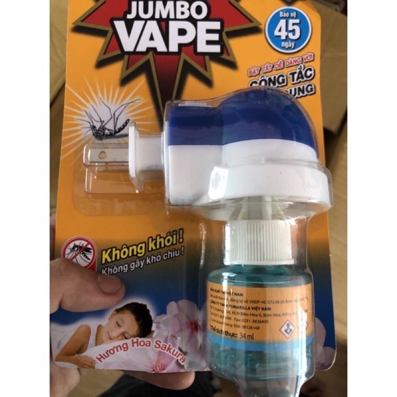 Bộ máy xông đuổi muỗi Jumbo Vape hương sakura