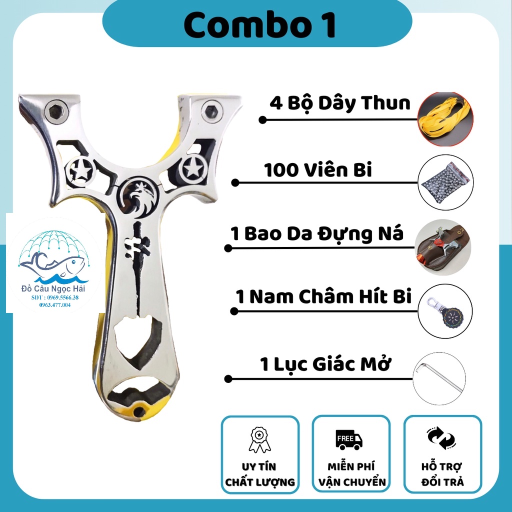 NÁ CAO SU Inox Bóng Ưng Vương Bảo Kiếm - Đồ Câu Ngọc Hải