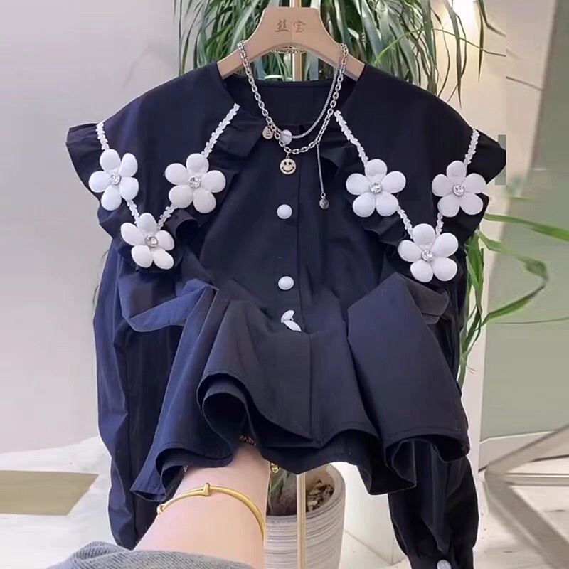 ÁO SƠ MI KÈM HOA _YAME SHOP'S