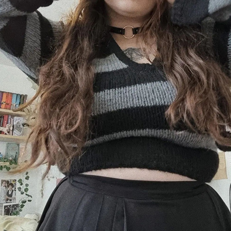 Áo Hoodie Dệt Kim Tay Dài Dáng Rộng Cổ Chữ V Thời Trang Mùa Thu Cho Nữ