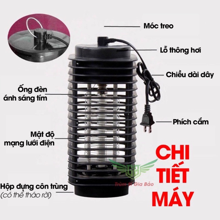 Đèn bắt muỗi côn trùng điện quang thông minh dạng lưới điện an toàn , hiệu quả