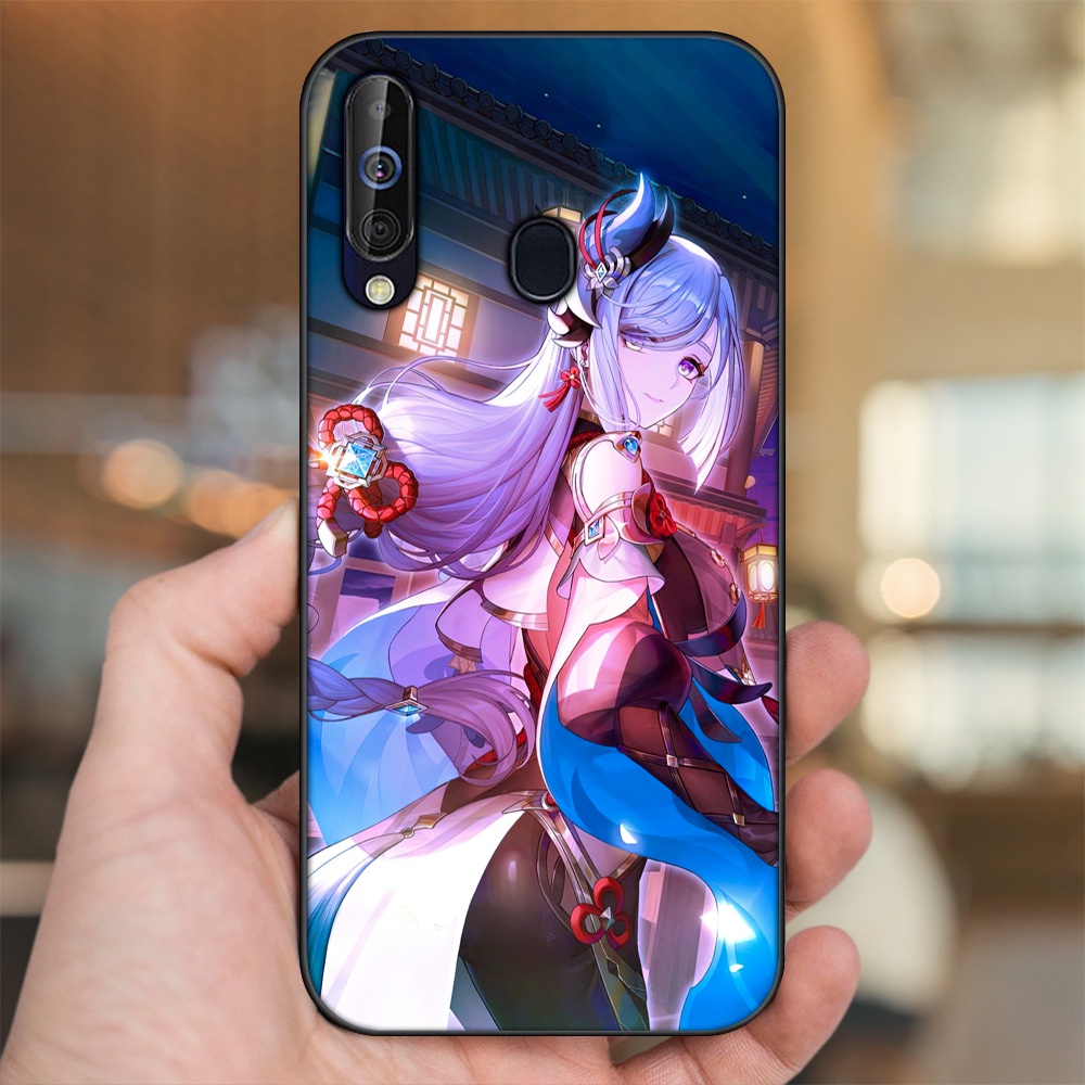 Ốp lưng Samsung A8s, A60, M30 viền đen in hình Shenhe Genshin Impact