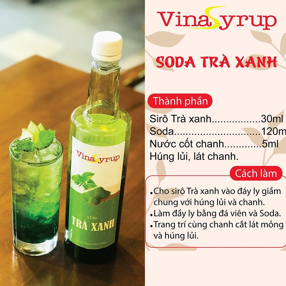 Siro VinaSyrup Chai 750ml - Syrup Làm Trà Trái Cây Đủ Các Mùi Vị