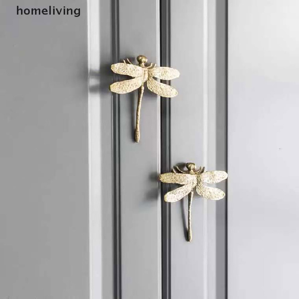 Tay Nắm Cửa Tủ Bằng Đồng Thau Hình Chuồn Chuồn Phong Cách Bắc Âu Đơn Giản