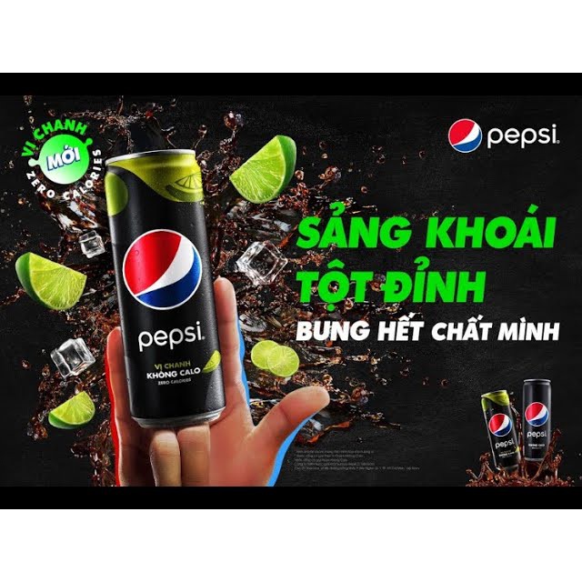 [CHỈ GIAO NOWSHIP] PEPSI VỊ CHANH KHÔNG CALO LON 330ML