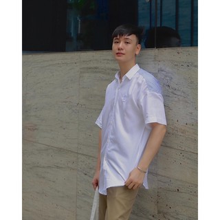 Sơ Mi Ngắn Tay Phối Kẻ Xanh