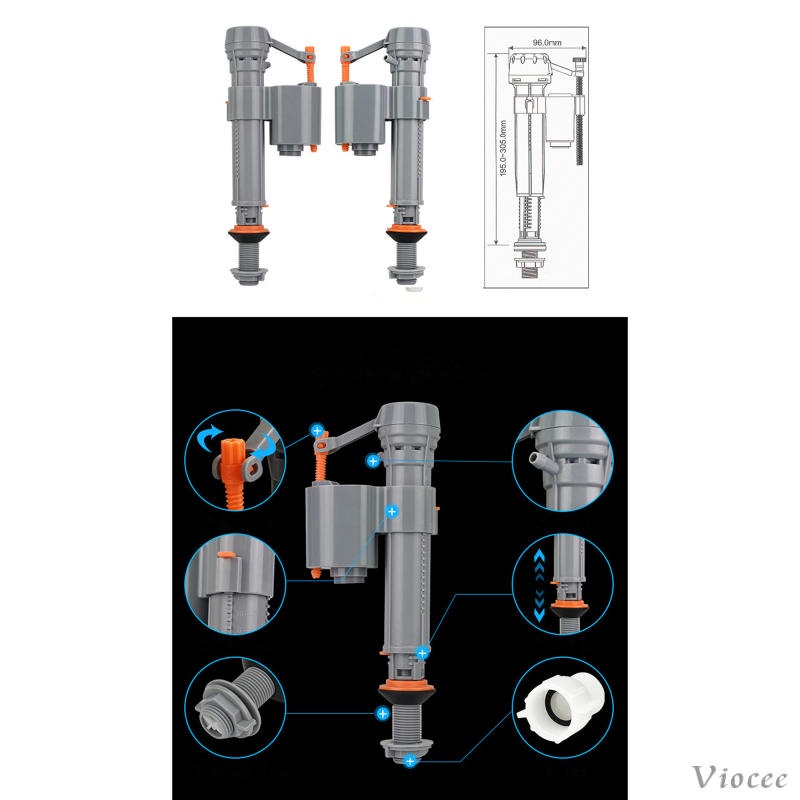 Van xả nước bồn cầu kèm lọc nước tiện lợi cho nhà tắm/ toilet