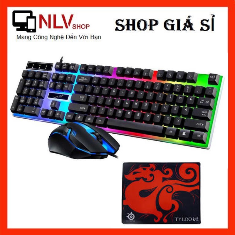 Combo 3 Món Chuyên Game Bàn Phím Giả Cơ G20 + Chuột 1602 + Lót Chuột Tyloo