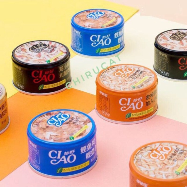 Pate Inbana Hãng Ciao Cho Mèo Lon 80g