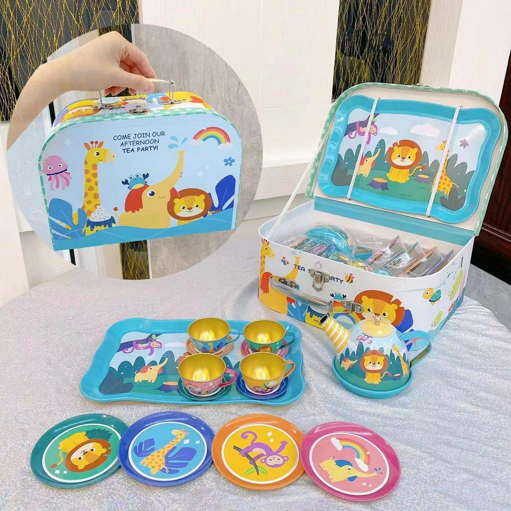 Combo Đồ Hàng Set Tháp Bánh Trà Chiều Kèm Vali Sách Tay Cho Bé 28 Sản Phẩm 6 Chủ Đề