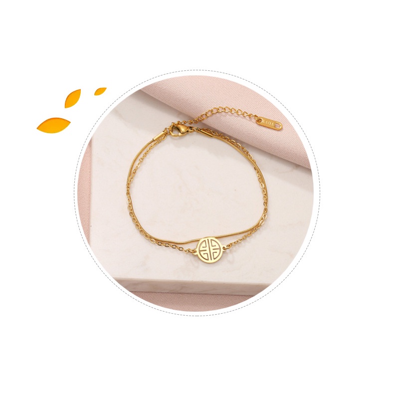 Vòng đeo tay YeYi xương rắn mạ vàng 18k sang trọng thời trang
