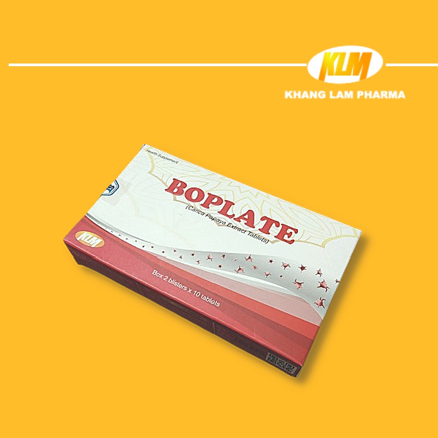 Viên uống Boplate - Khang Lâm Pharma chiết xuất cao đu đủ, tăng cường tái tạo tiểu cầu