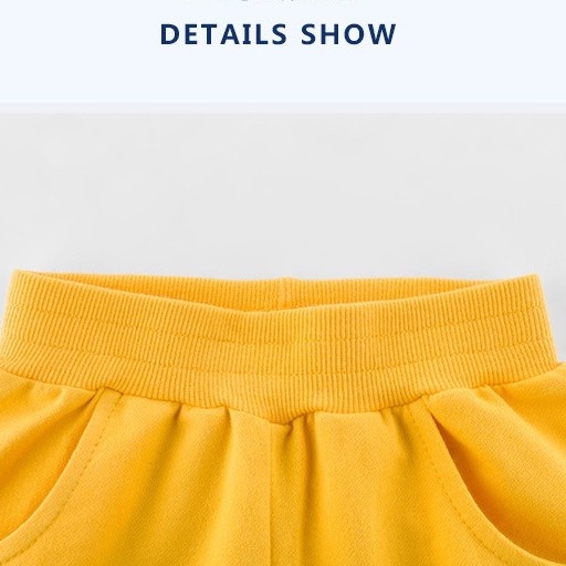 Quần short SOFFNY cotton mềm co giãn tốt màu trơn thời trang dành cho bé trai