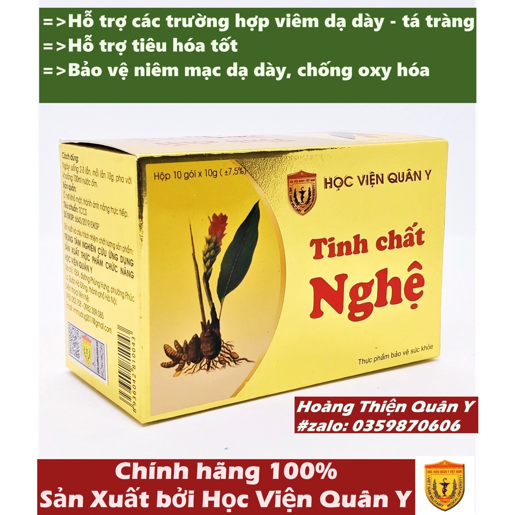 Tinh chất Nghệ Học viện Quân Y